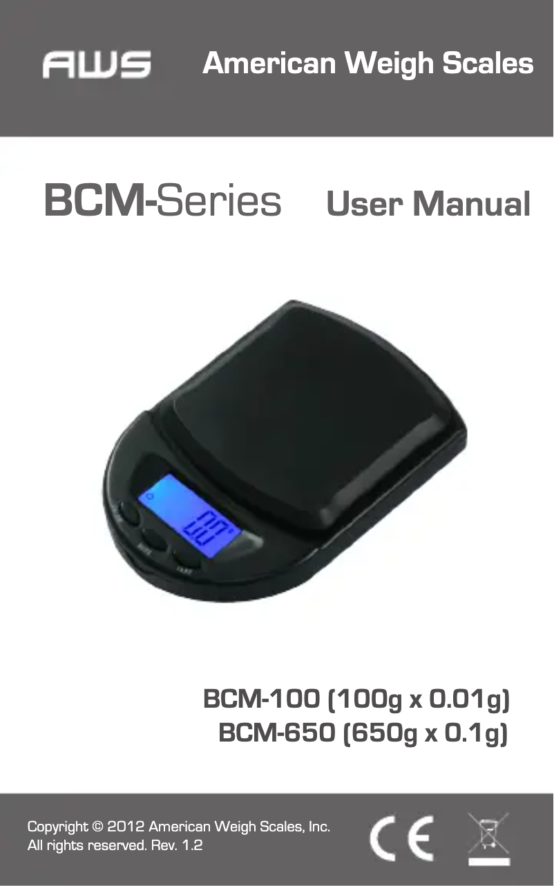 Page 1 de la notice Manuel utilisateur AWS BCM-650