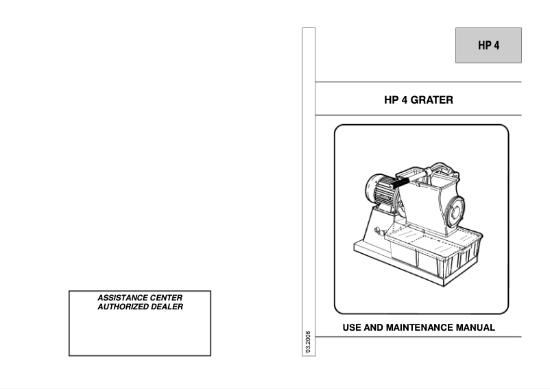 Page n°1 - Manuel utilisateur Sirman GF HP 4