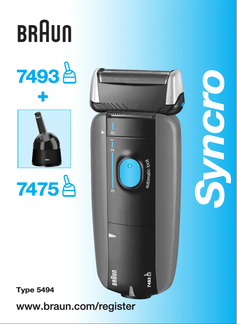 Page 1 de la notice Manuel utilisateur Braun Syncro 7493