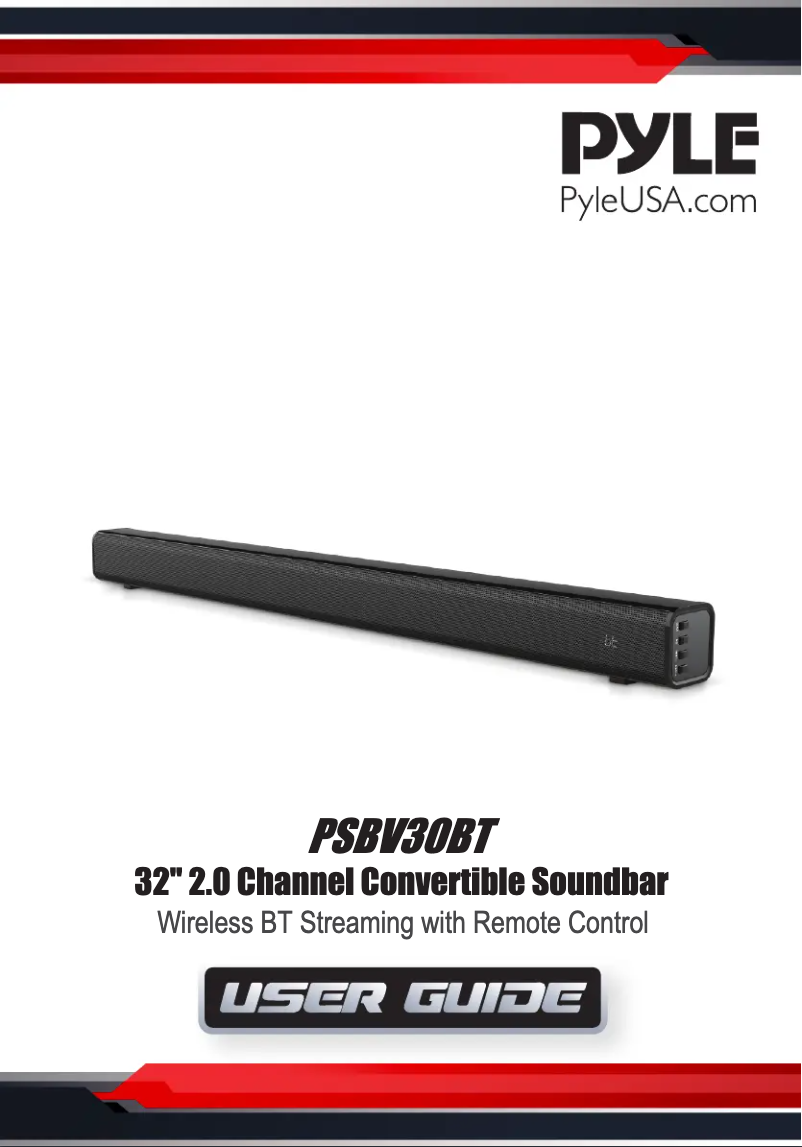Page 1 de la notice Manuel utilisateur Pyle PSBV30BT