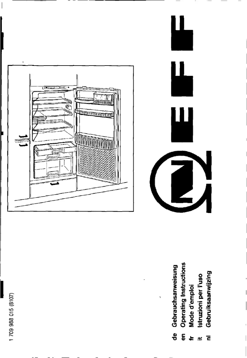 Page n°1 - Manuel utilisateur Neff K 5725 180