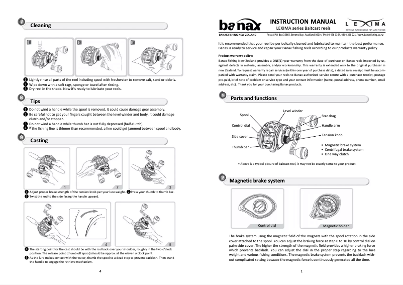 Page 1 de la notice Manuel utilisateur Banax Lexima LX 107