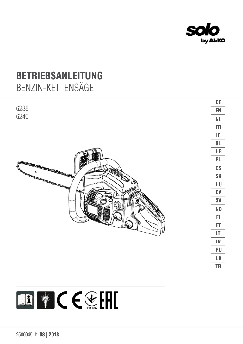 Page 1 de la notice Manuel utilisateur AL-KO Solo 6240