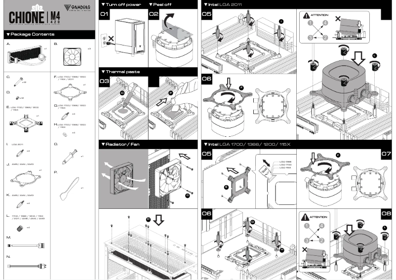 Page 1 de la notice Manuel utilisateur Gamdias Chione M4-420