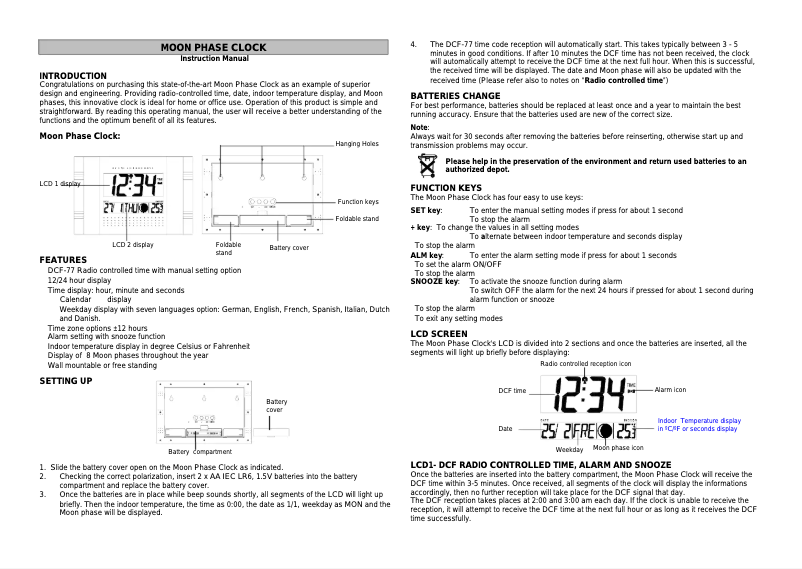 Image de la première page du manuel de l'appareil WS 8001