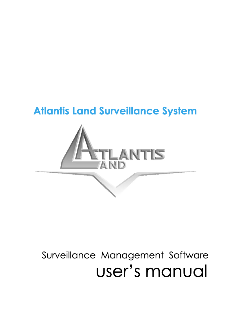 Page n°1 - Manuel utilisateur Atlantis Land NetCamera IPSS Professional