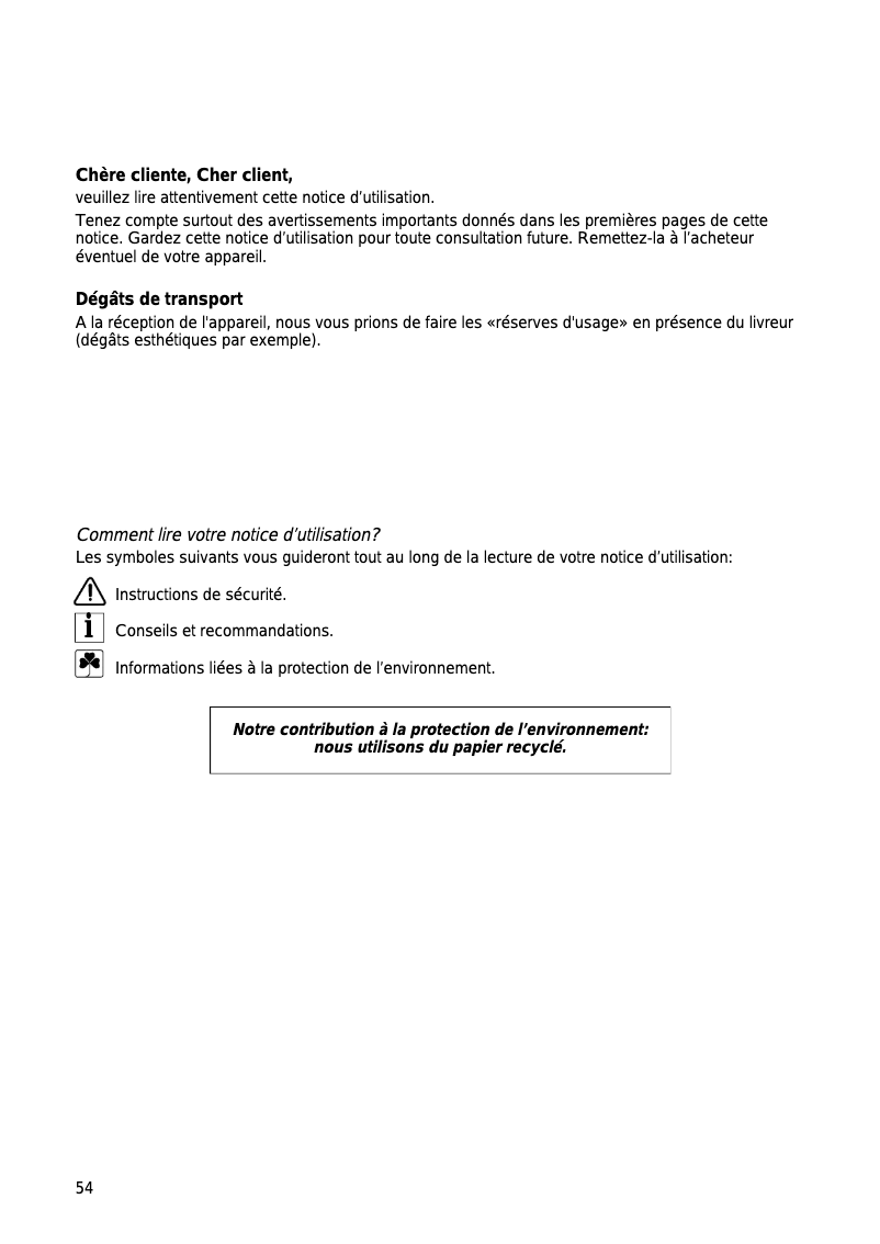 Image de la première page du manuel de l'appareil VF 2258