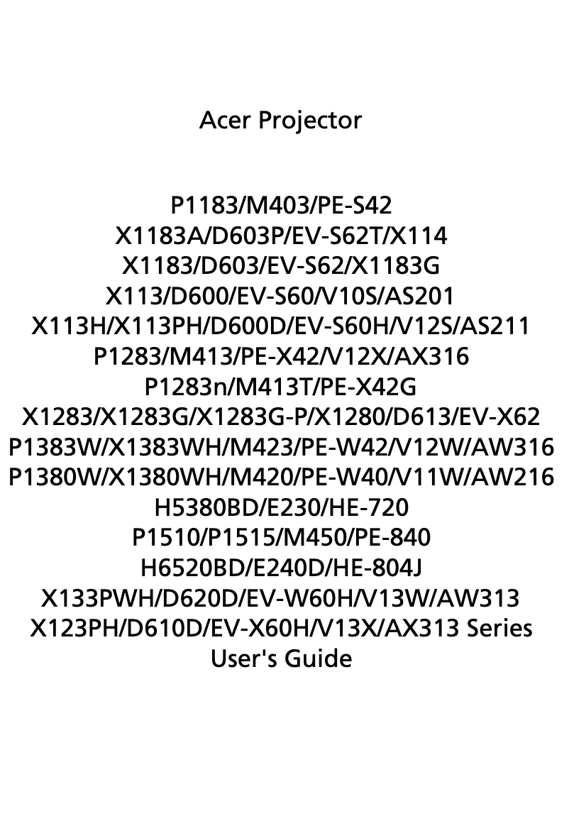 Image de la première page du manuel de l'appareil X1283G