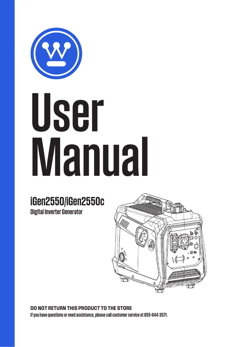Imagen de la primera página del manual del dispositivo iGen2550