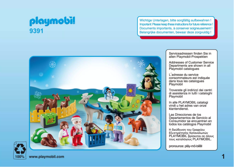 Page n°1 - Manuel utilisateur Playmobil 9391
