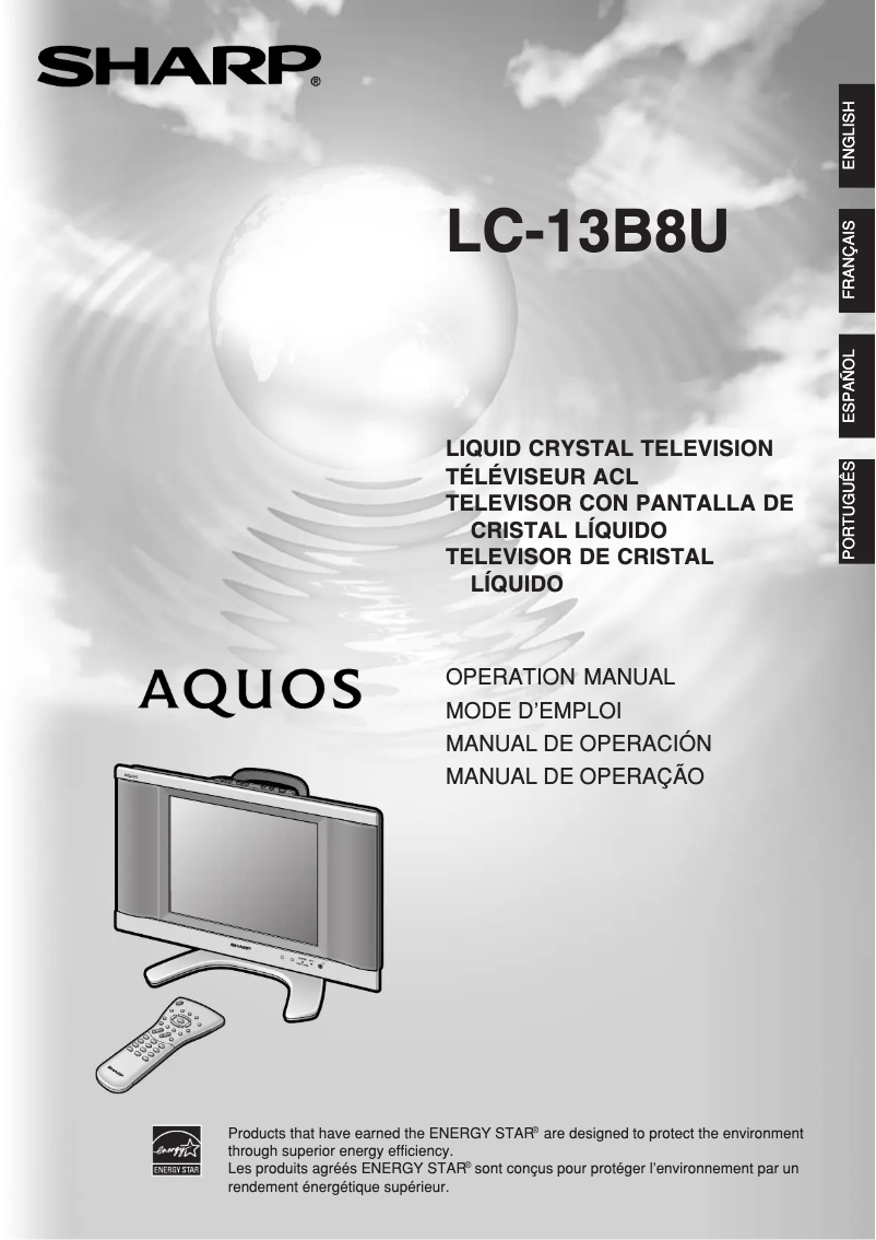 Page n°1 - Manuel utilisateur Sharp LC-13B8U-S