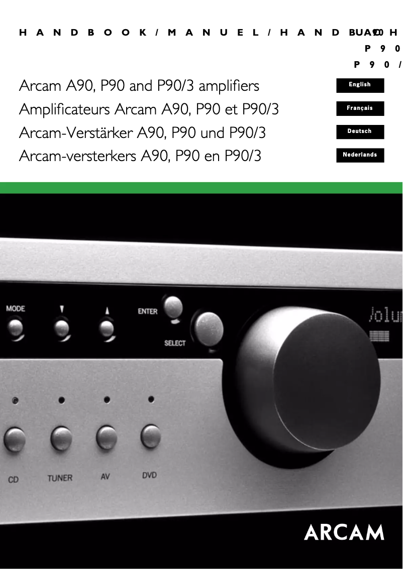 Page n°1 - Manuel utilisateur Arcam DiVA P90