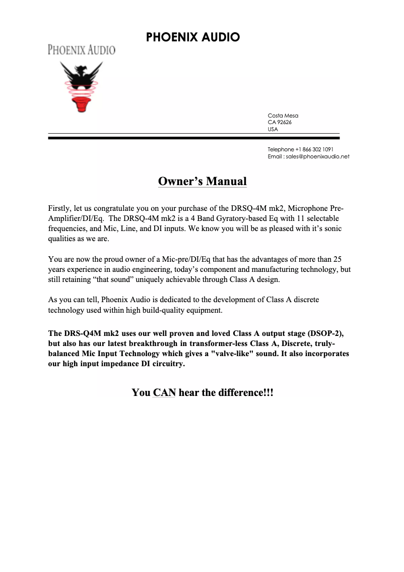 Image de la première page du manuel de l'appareil DRS-Q4M