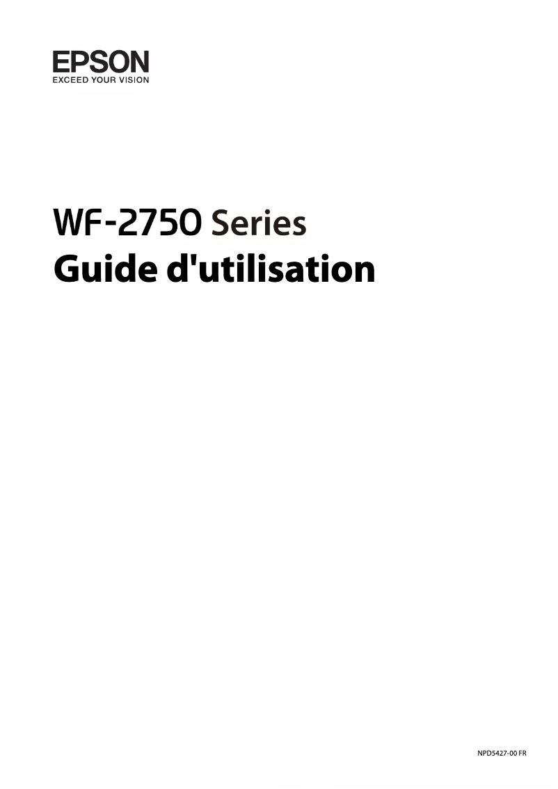 Page 1 de la notice Manuel utilisateur Epson WorkForce WF-2750DWF