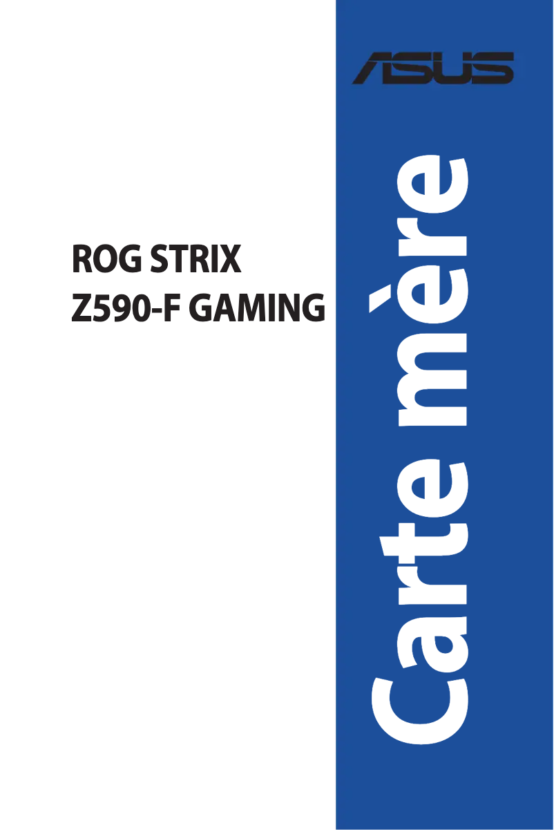 Page 1 de la notice Manuel utilisateur Asus ROG Strix Z590-F Gaming
