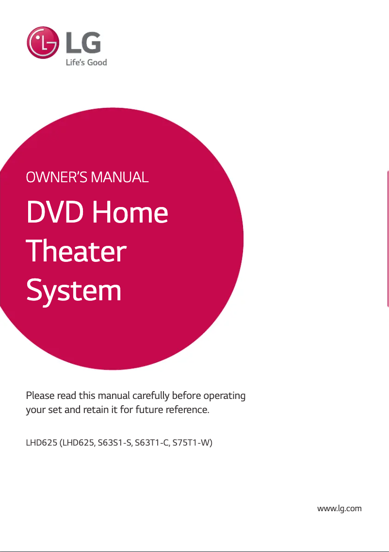 Image de la première page du manuel de l'appareil LHD625