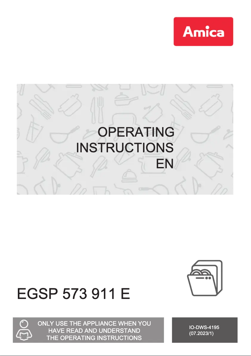 Page 1 de la notice Manuel utilisateur Amica EGSP 573 911 E