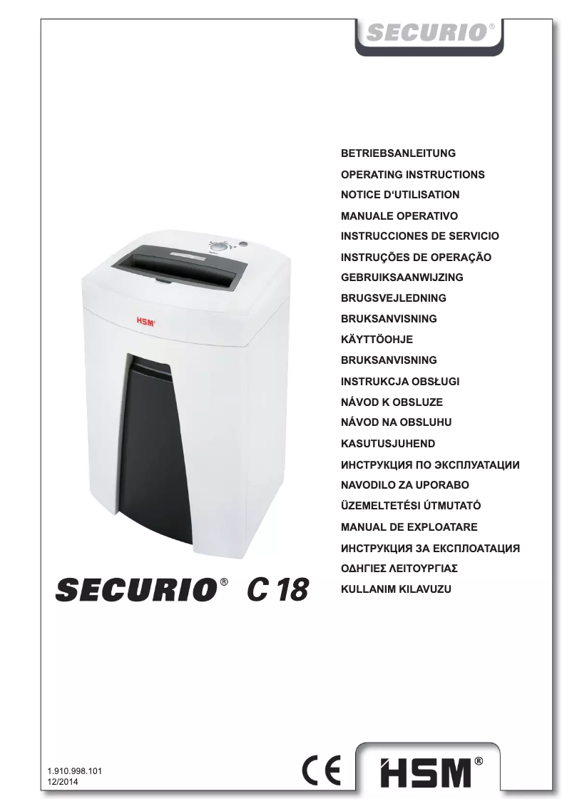 Page n°1 - Manuel utilisateur HSM Securio C18 1.9 x 15mm