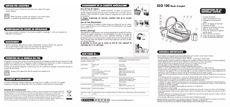 Image de la première page du manuel de l'appareil ECO 100