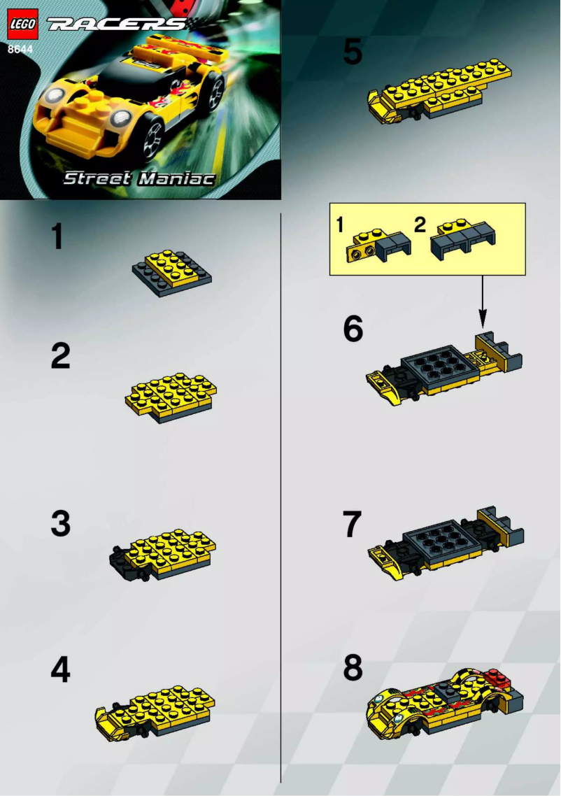 Page 1 de la notice Manuel utilisateur Lego Racers 8644