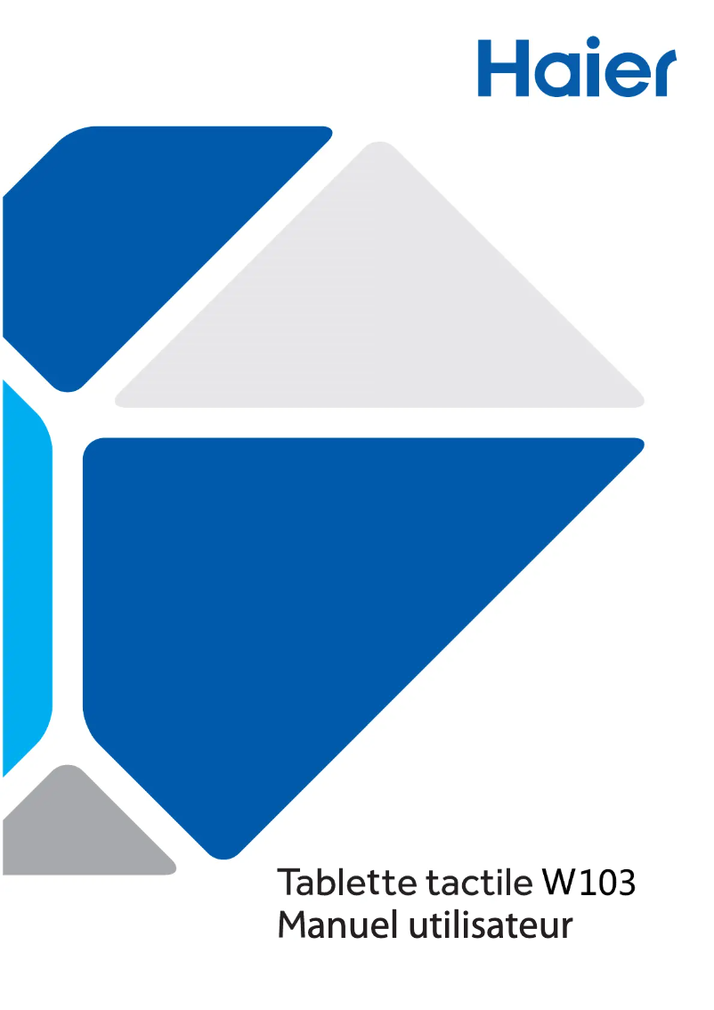 Image de la première page du manuel de l'appareil HaierPad W103