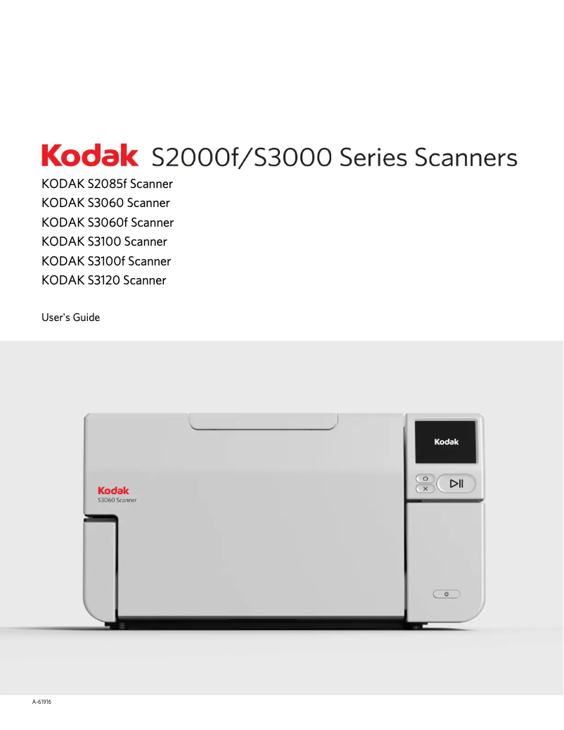 Page 1 de la notice Manuel utilisateur Kodak Alaris S3060