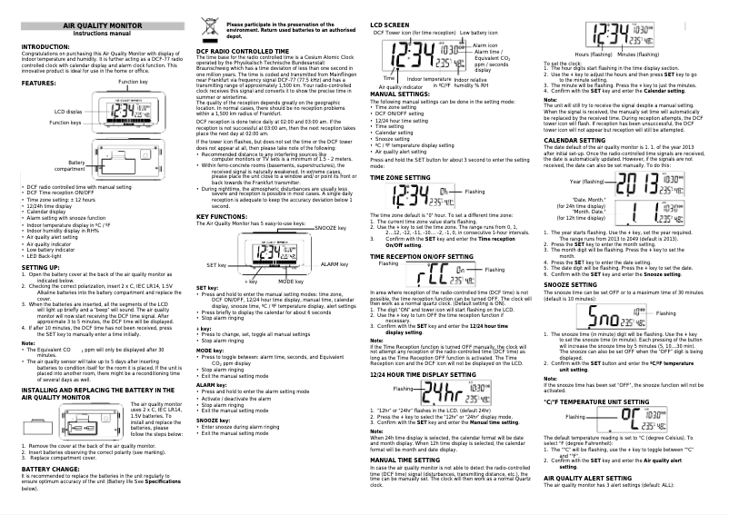 Image de la première page du manuel de l'appareil WL 1000