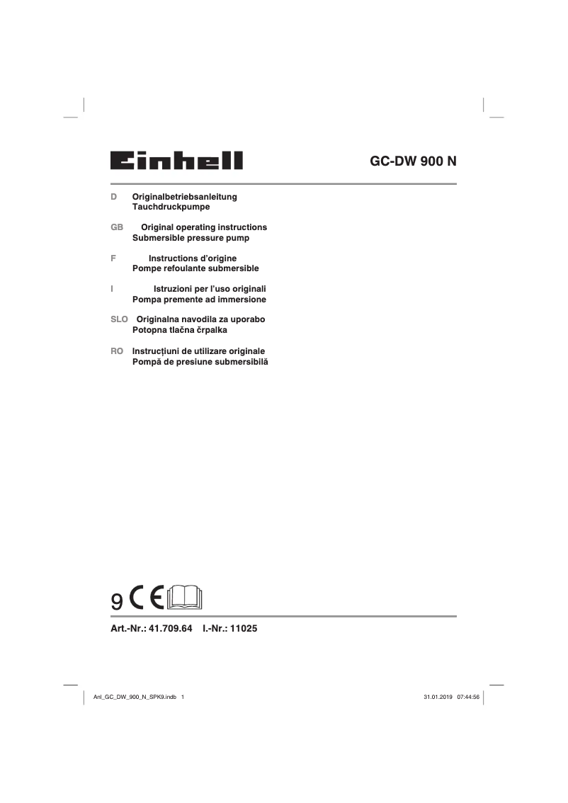 Página 1 del manual Manual de usuario Einhell GC-DW 900 N