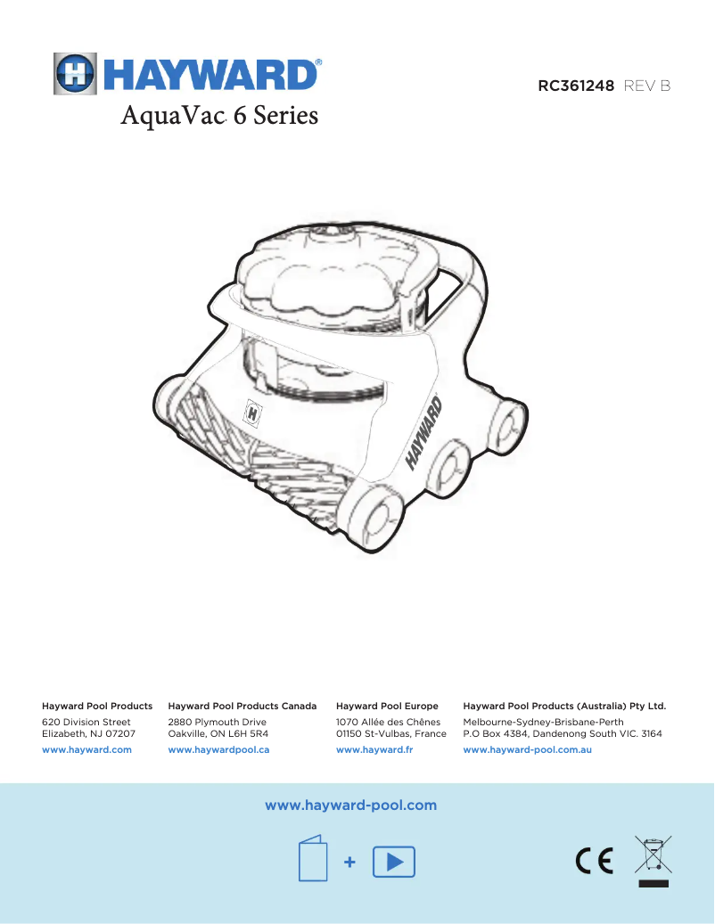 Page 1 de la notice Manuel utilisateur Hayward AquaVac 650