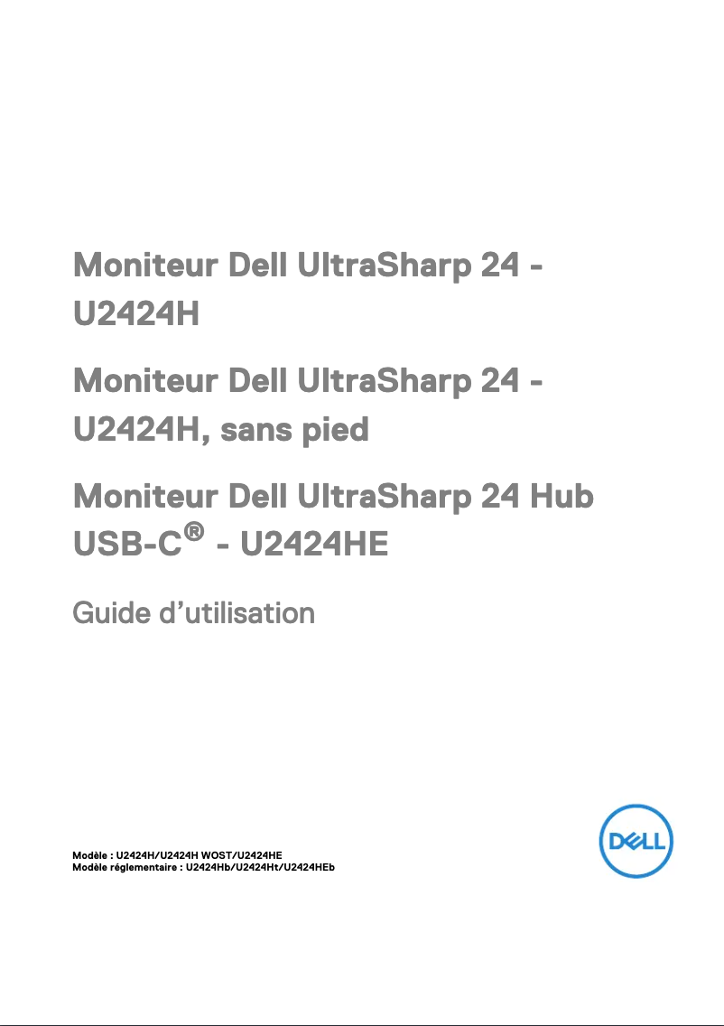 Page n°1 - Manuel utilisateur Dell U2424HE