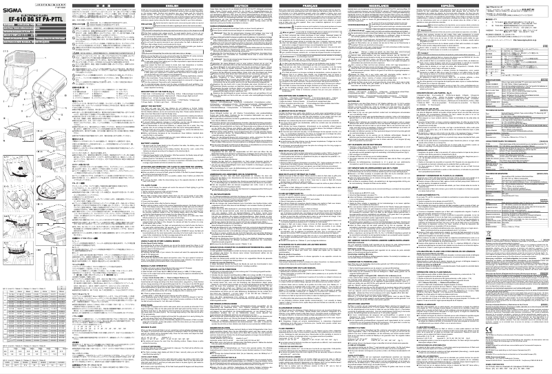 Page 1 de la notice Manuel utilisateur Sigma EF-610 DG ST