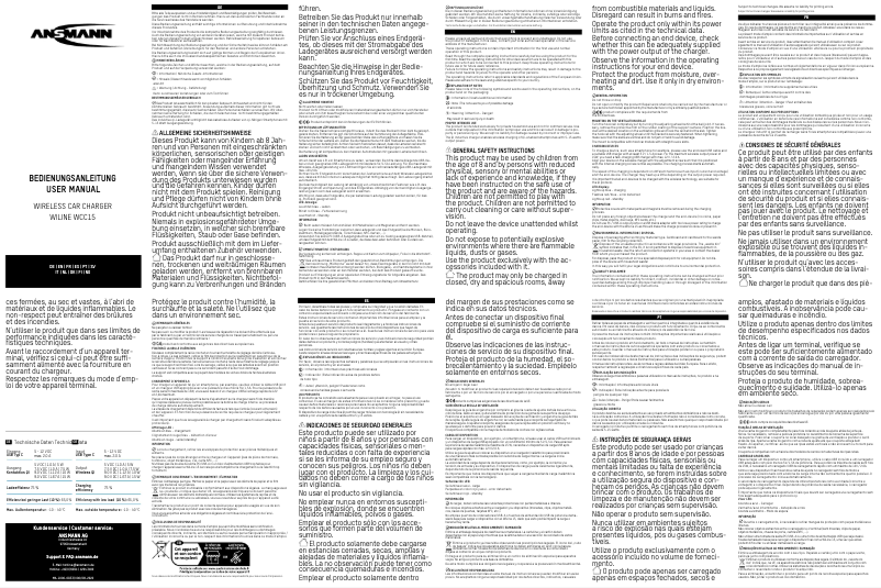 Image de la première page du manuel de l'appareil WiLine WCC15