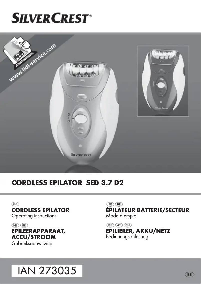 Page 1 de la notice Manuel utilisateur SilverCrest SED 3.7 D2