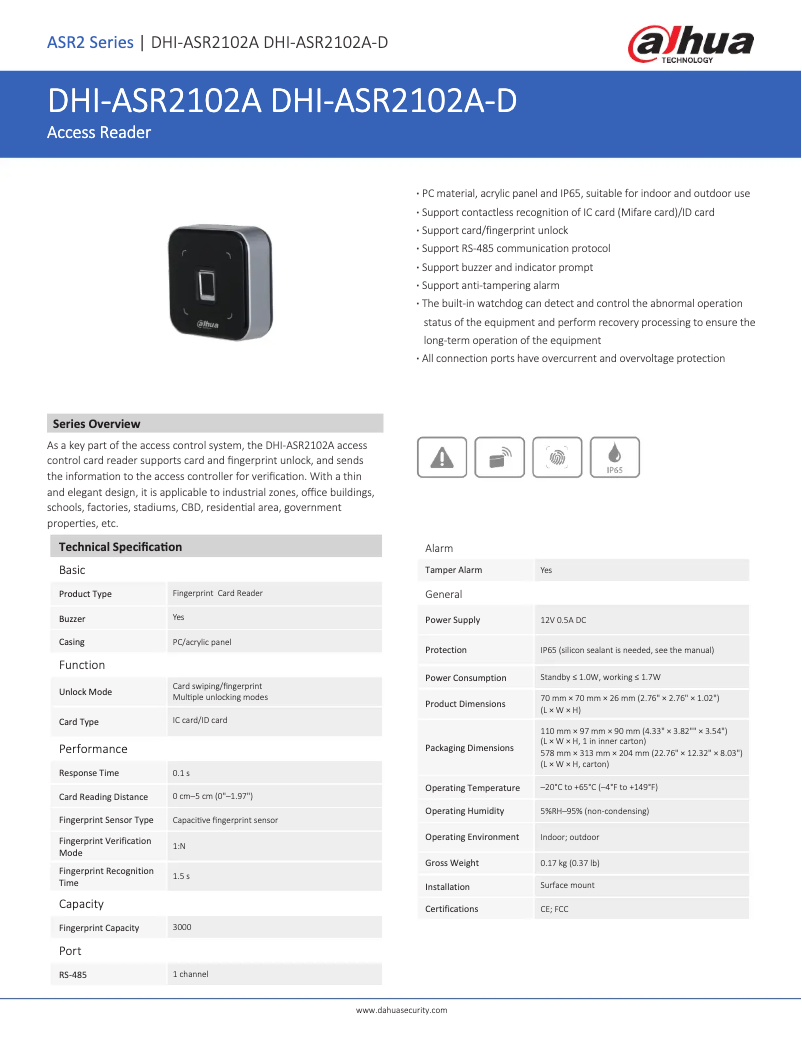 Image de la première page du manuel de l'appareil ASR2102A-D