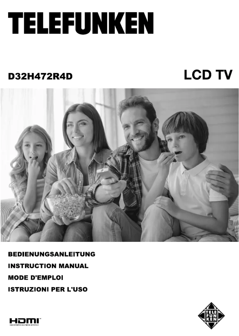 Image de la première page du manuel de l'appareil D32H472R4D