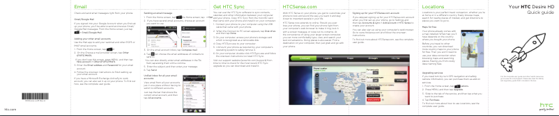 Page 1 de la notice Manuel utilisateur HTC Desire HD