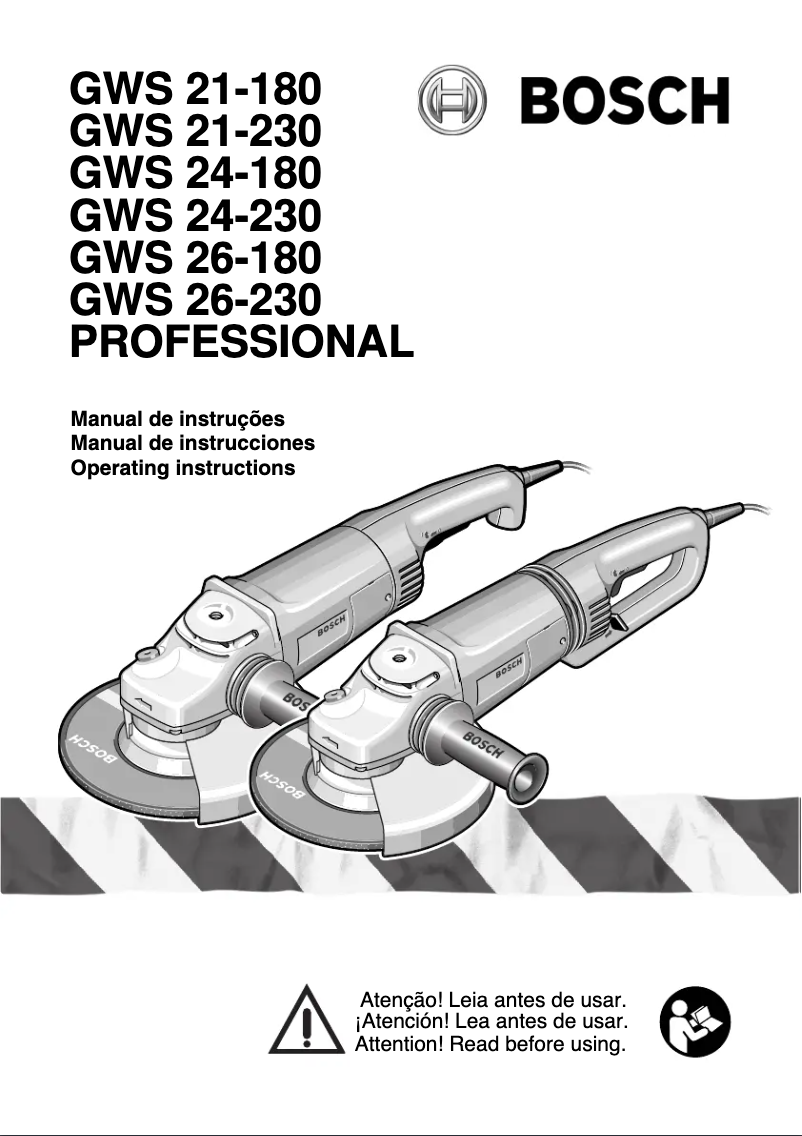 Image de la première page du manuel de l'appareil GWS 26-180 Professional