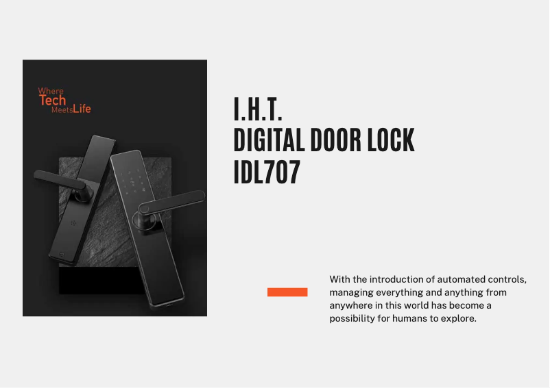 Image de la première page du manuel de l'appareil IDL707