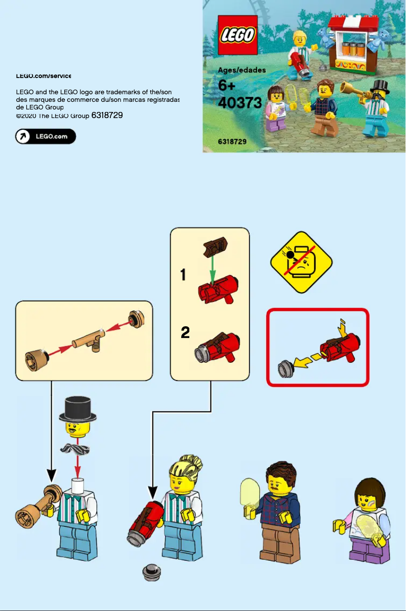 Page 1 de la notice Manuel utilisateur Lego Minifigures 40373