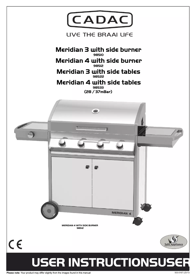 Page 1 de la notice Manuel utilisateur Cadac Meridian 3B