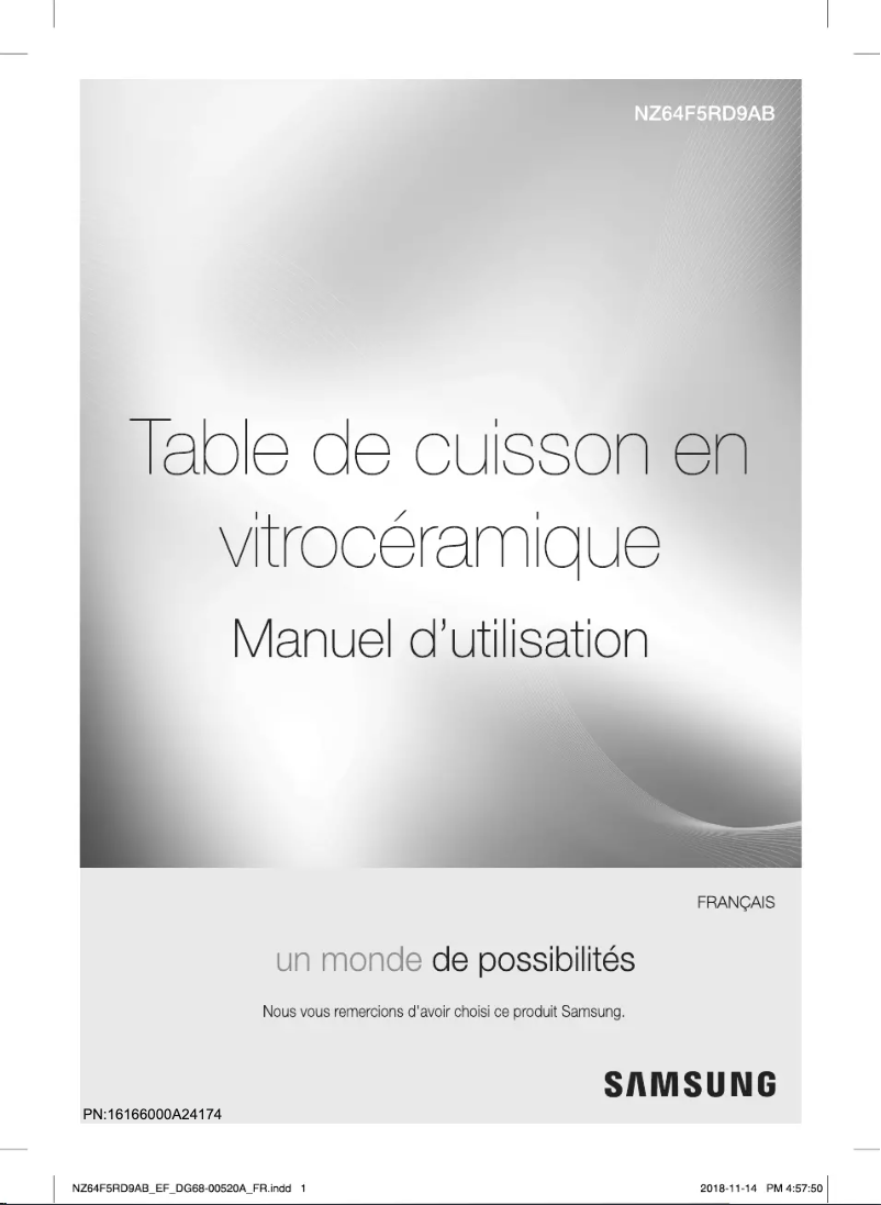 Page n°1 - Manuel utilisateur Samsung NZ64F5RD9AB/EF