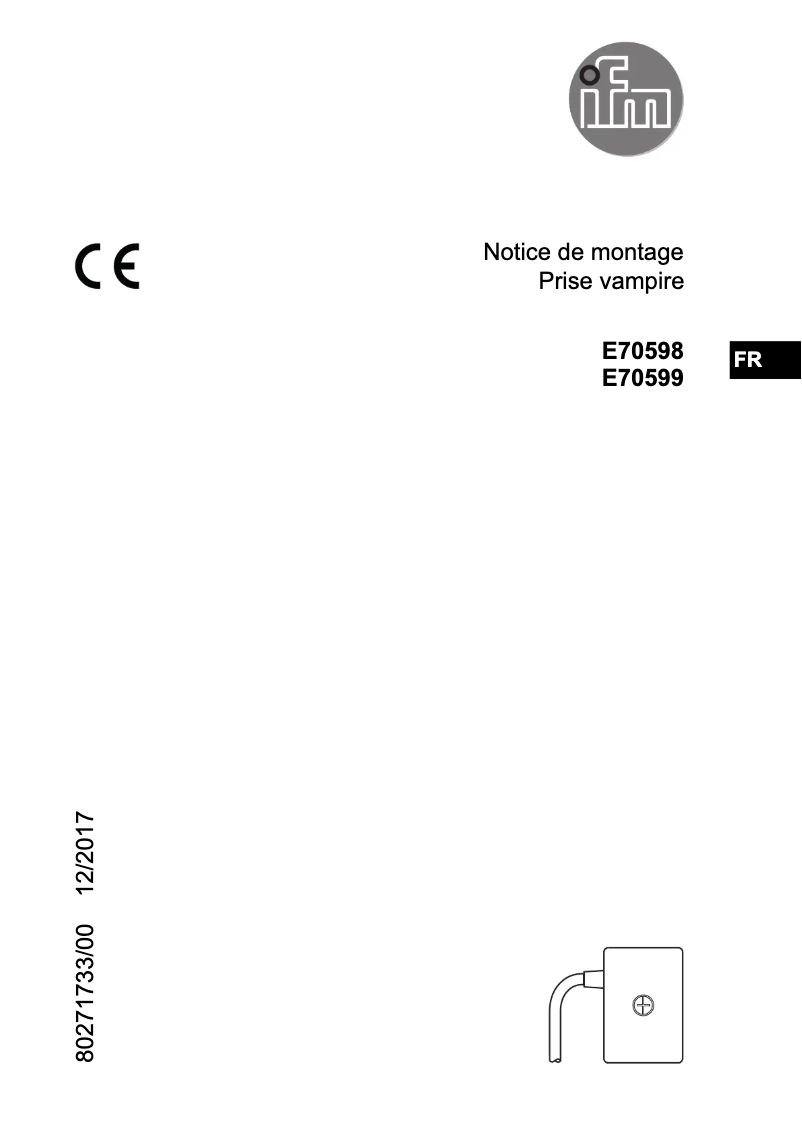 Page 1 de la notice Manuel utilisateur IFM E70598
