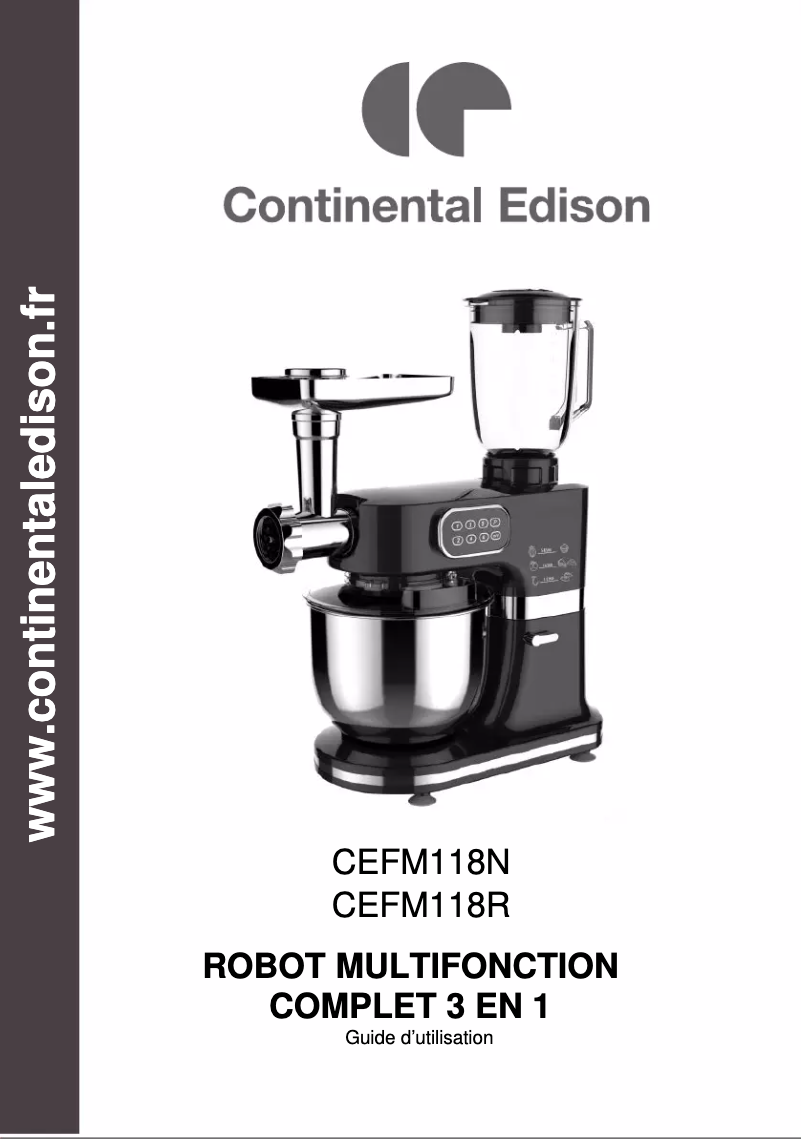 Página 1 del manual Manual de usuario Continental Edison CEFM118G