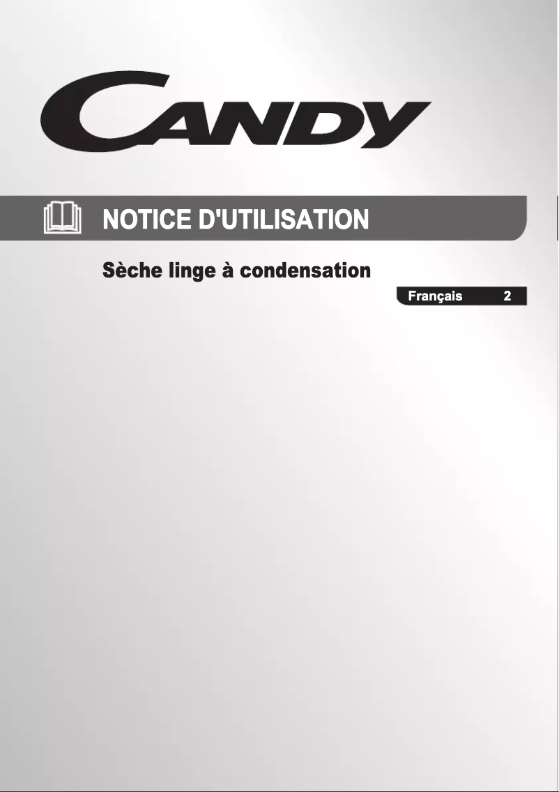 Page 1 de la notice Manuel utilisateur Candy SLC D81BS-47