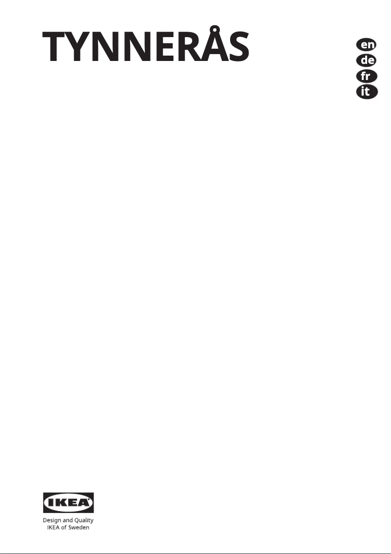 Page 1 de la notice Manuel utilisateur Ikea TYNNERÅS 605.680.80
