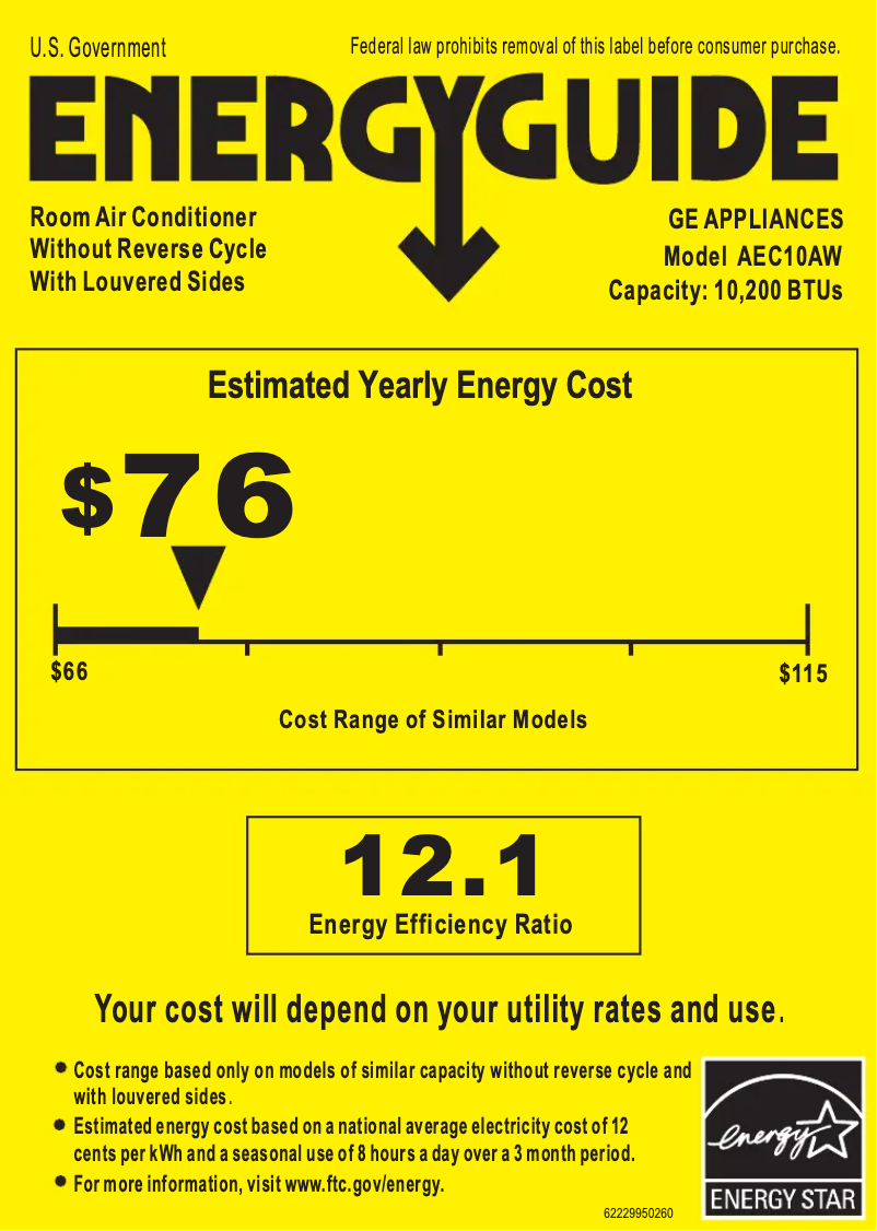 Image de la première page du manuel de l'appareil AEC10AW