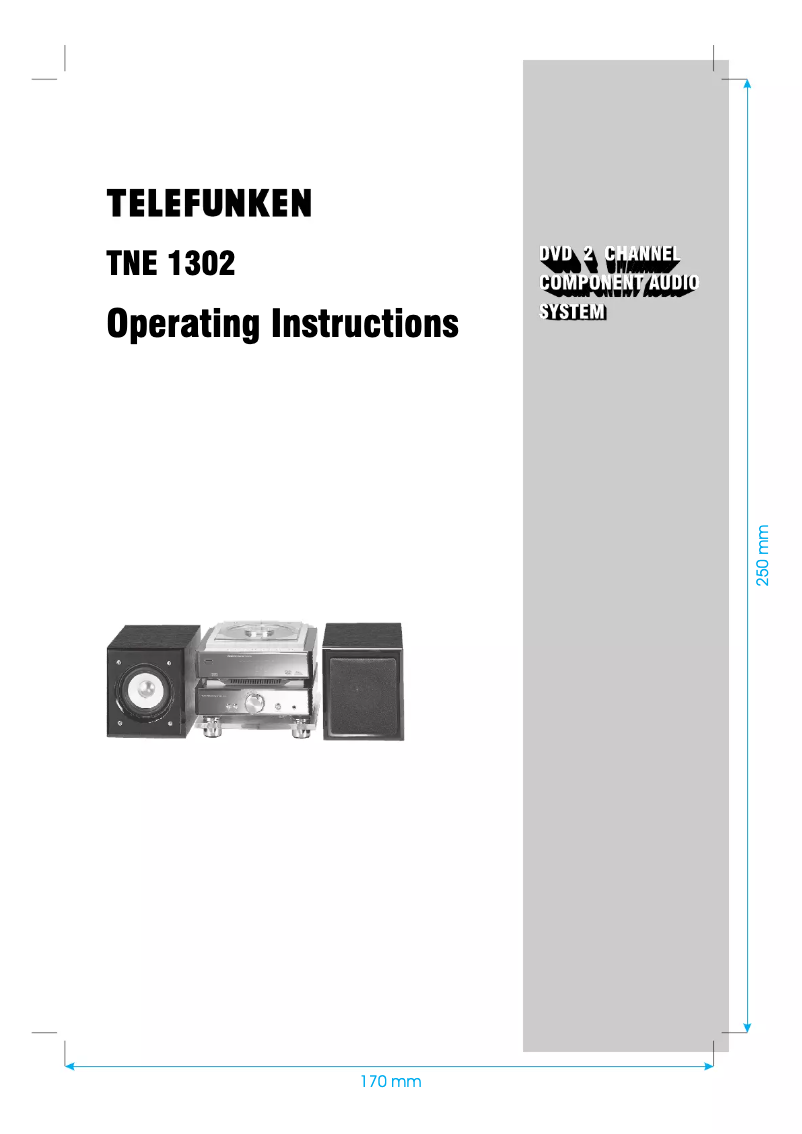 Page 1 de la notice Manuel utilisateur Telefunken TNE 1302