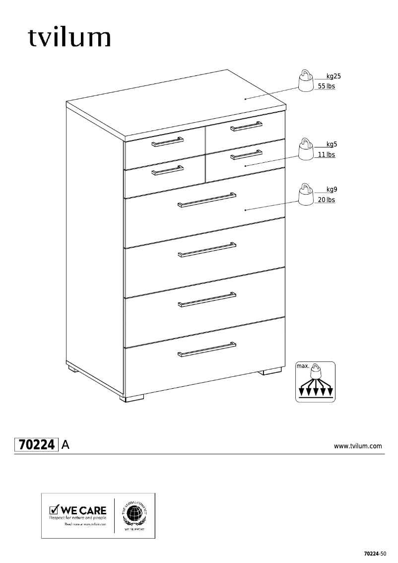 Page n°1 - Manuel utilisateur JYSK Front (78.6x49.8x120.5)