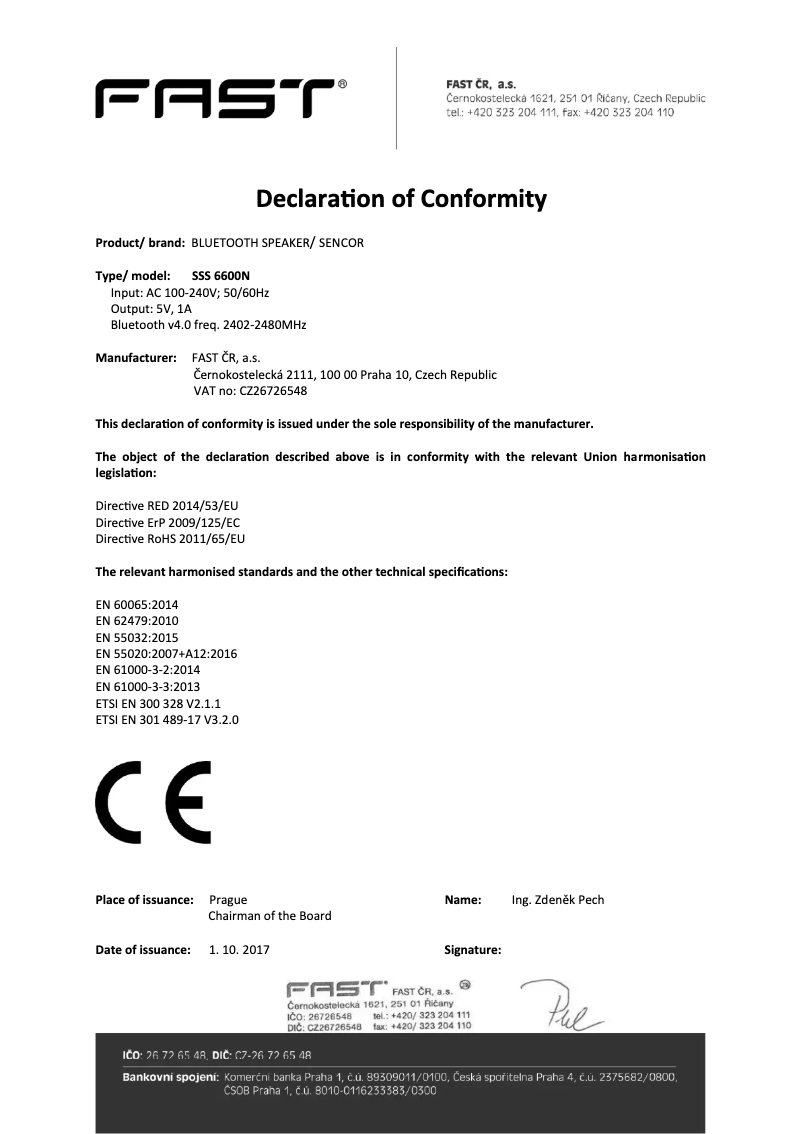 Page 1 de la notice Manuel utilisateur Sencor SSS 6600N