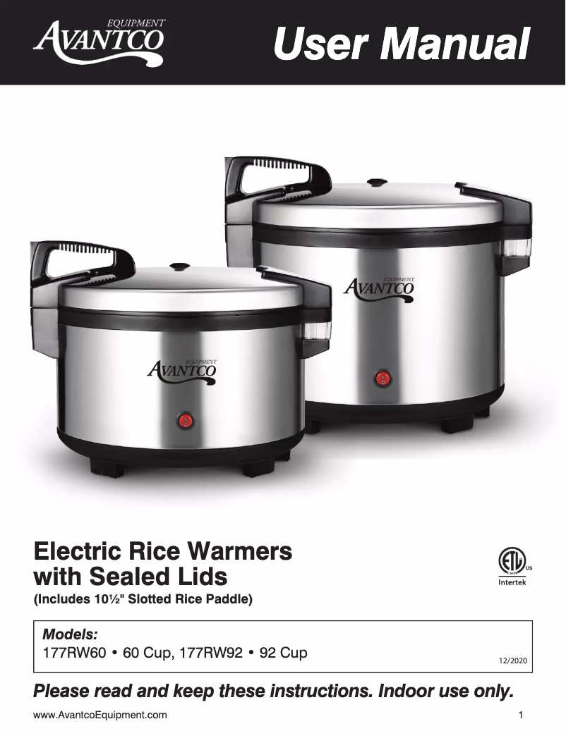 Image de la première page du manuel de l'appareil RW60